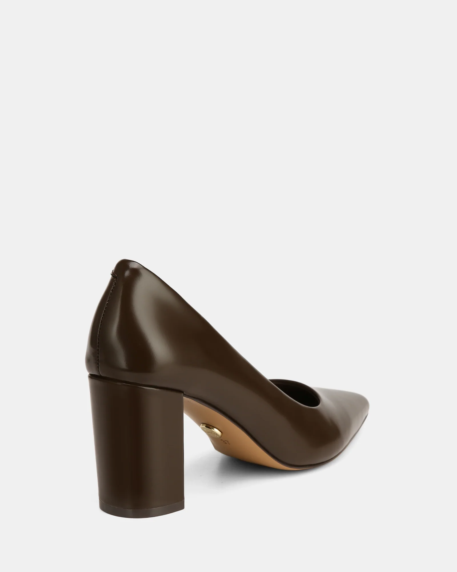 Sara Hot Chocolate Leather Pump - Image 4