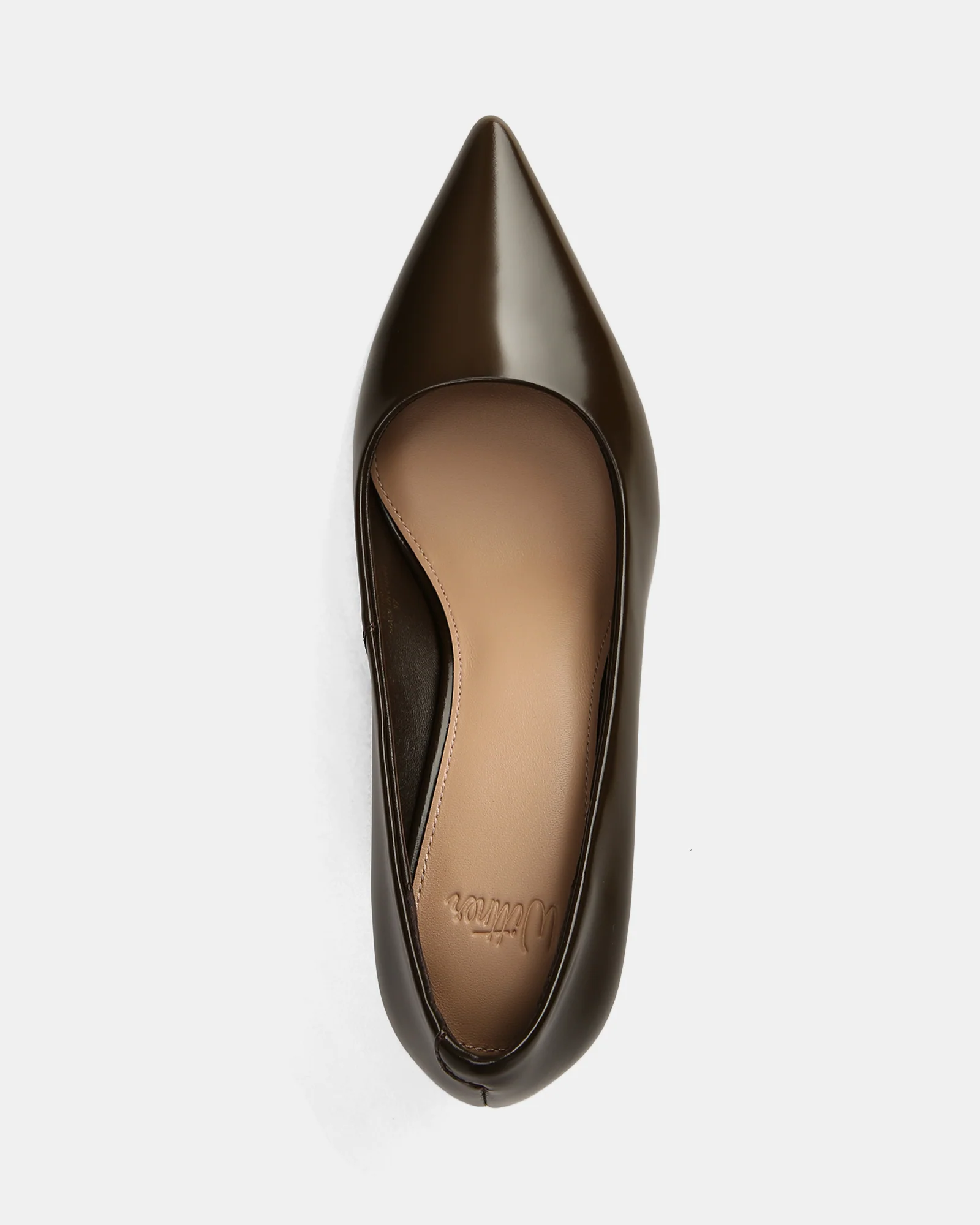 Sara Hot Chocolate Leather Pump - Image 5
