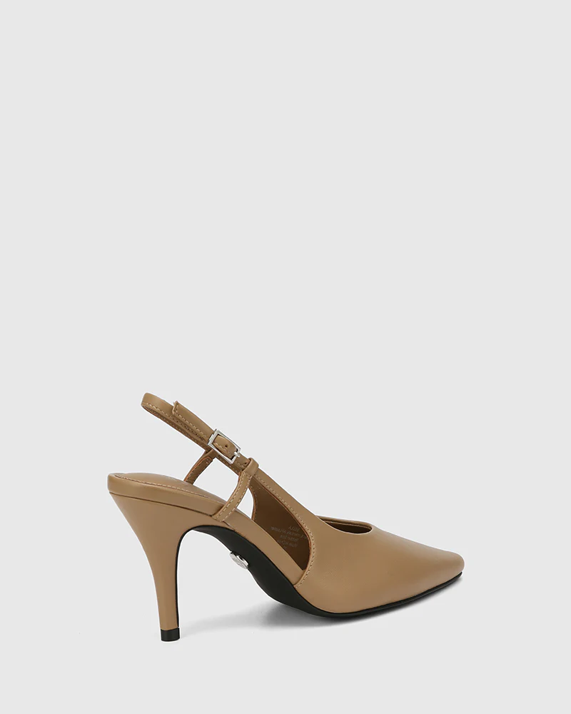 Sella Taupe Leather Slingback - Image 4