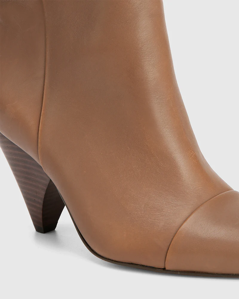 Somerton Mushroom Leather Ankle Boot - Image 3