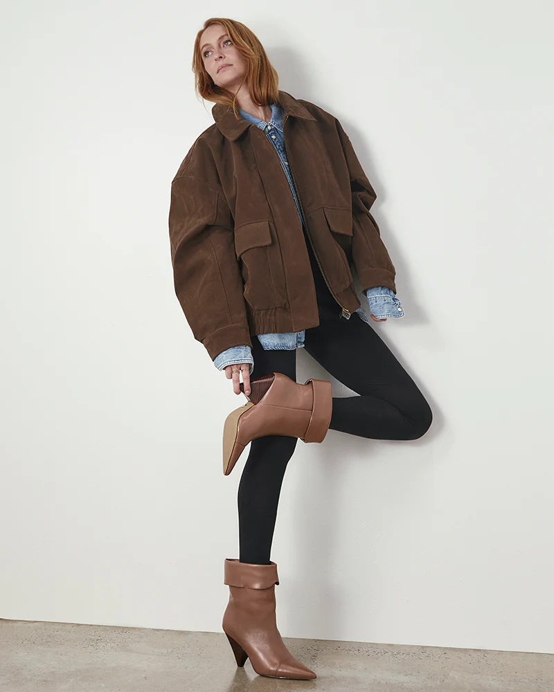 Somerton Mushroom Leather Ankle Boot - Image 9