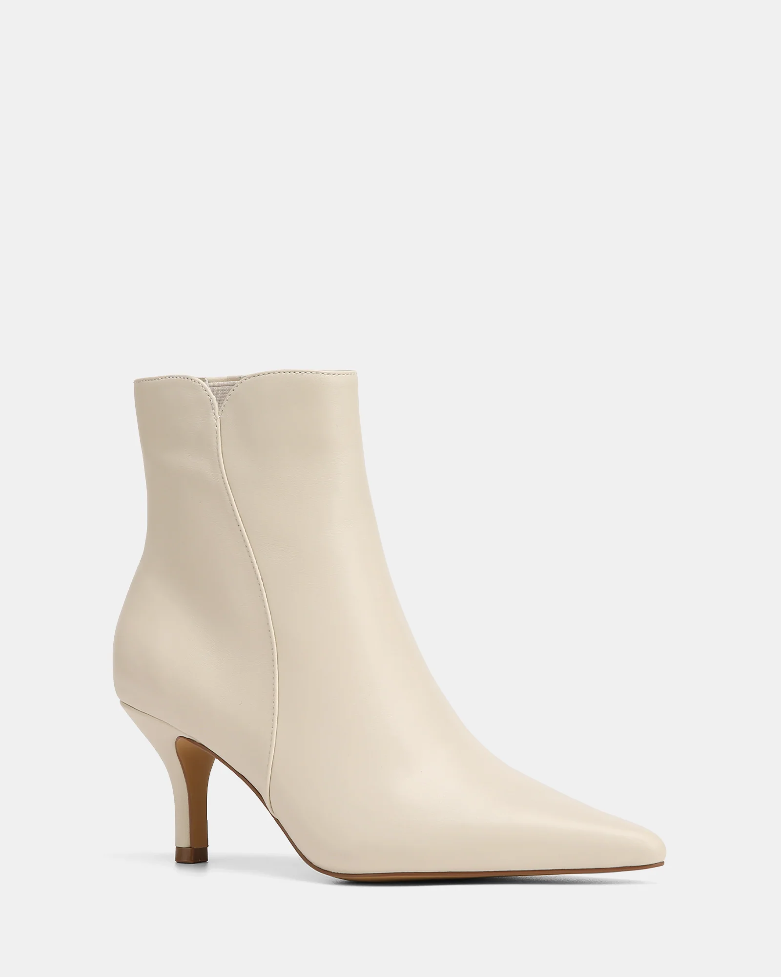 Tiara Ecru Leather Ankle Boot - Image 2