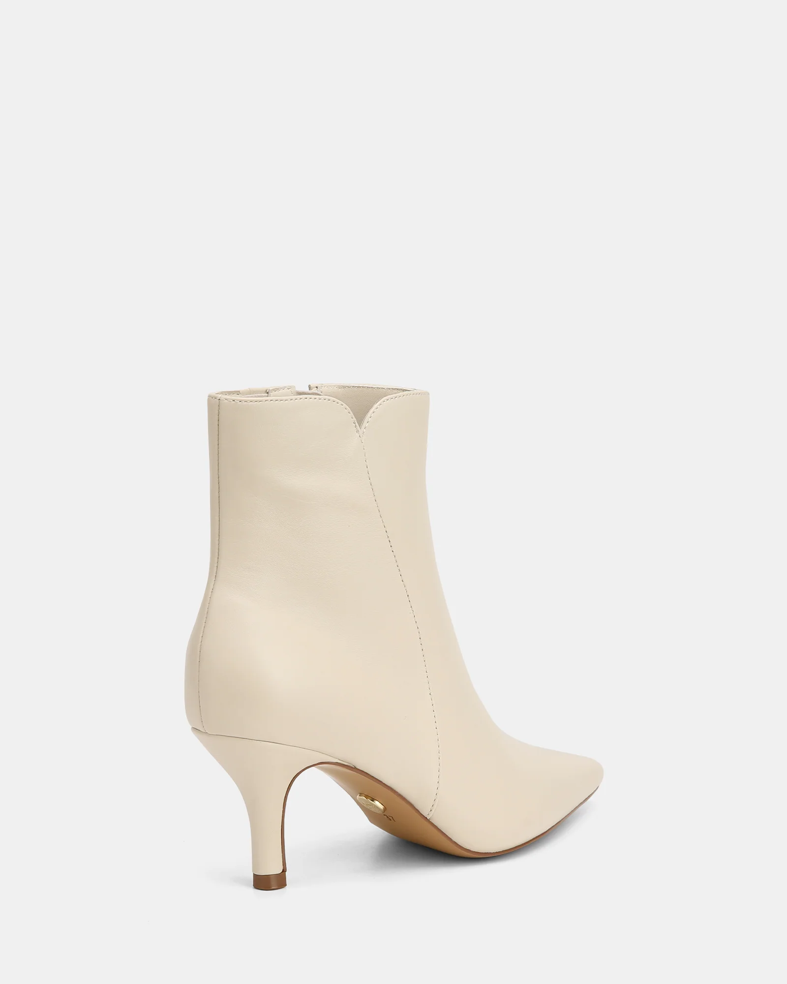 Tiara Ecru Leather Ankle Boot - Image 4