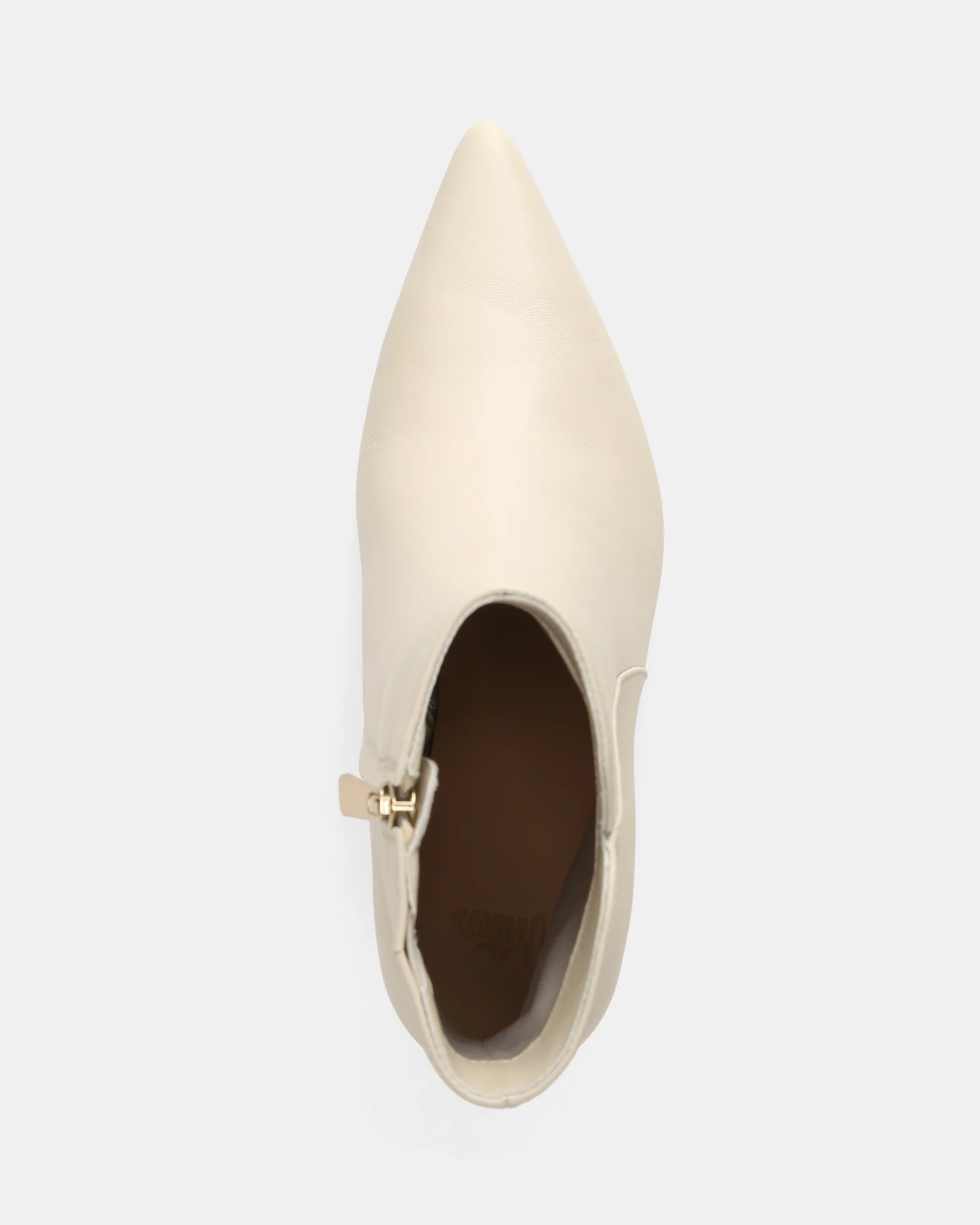 Tiara Ecru Leather Ankle Boot - Image 5