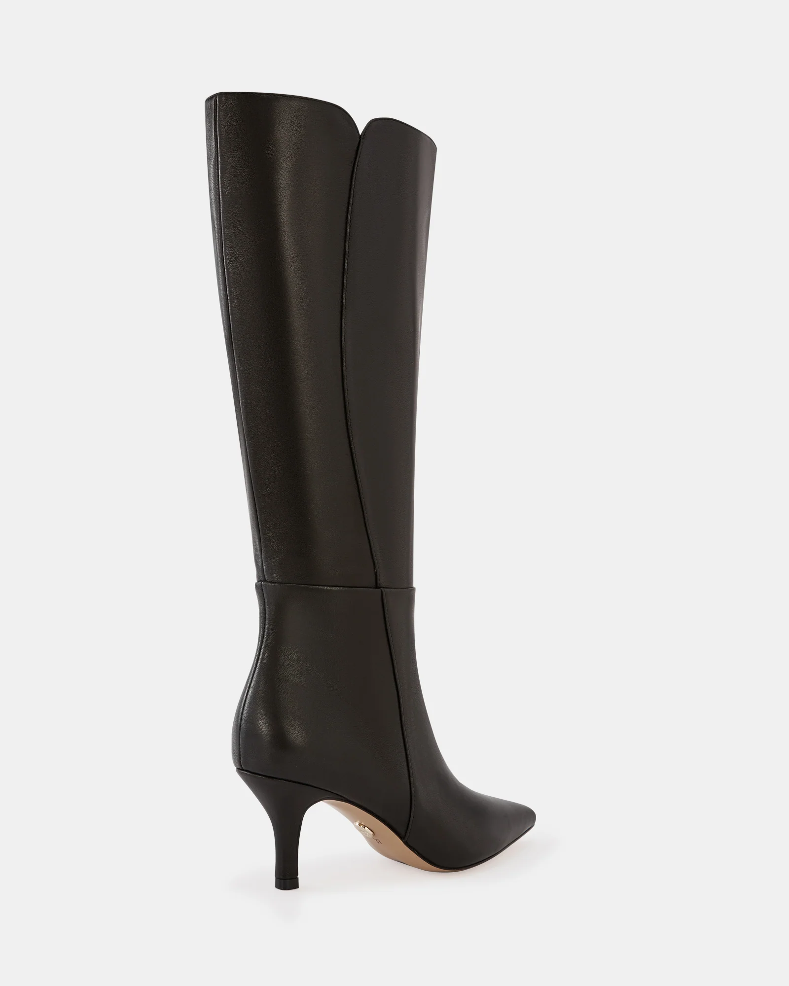Tyra Black Leather Knee High Boot - Image 4