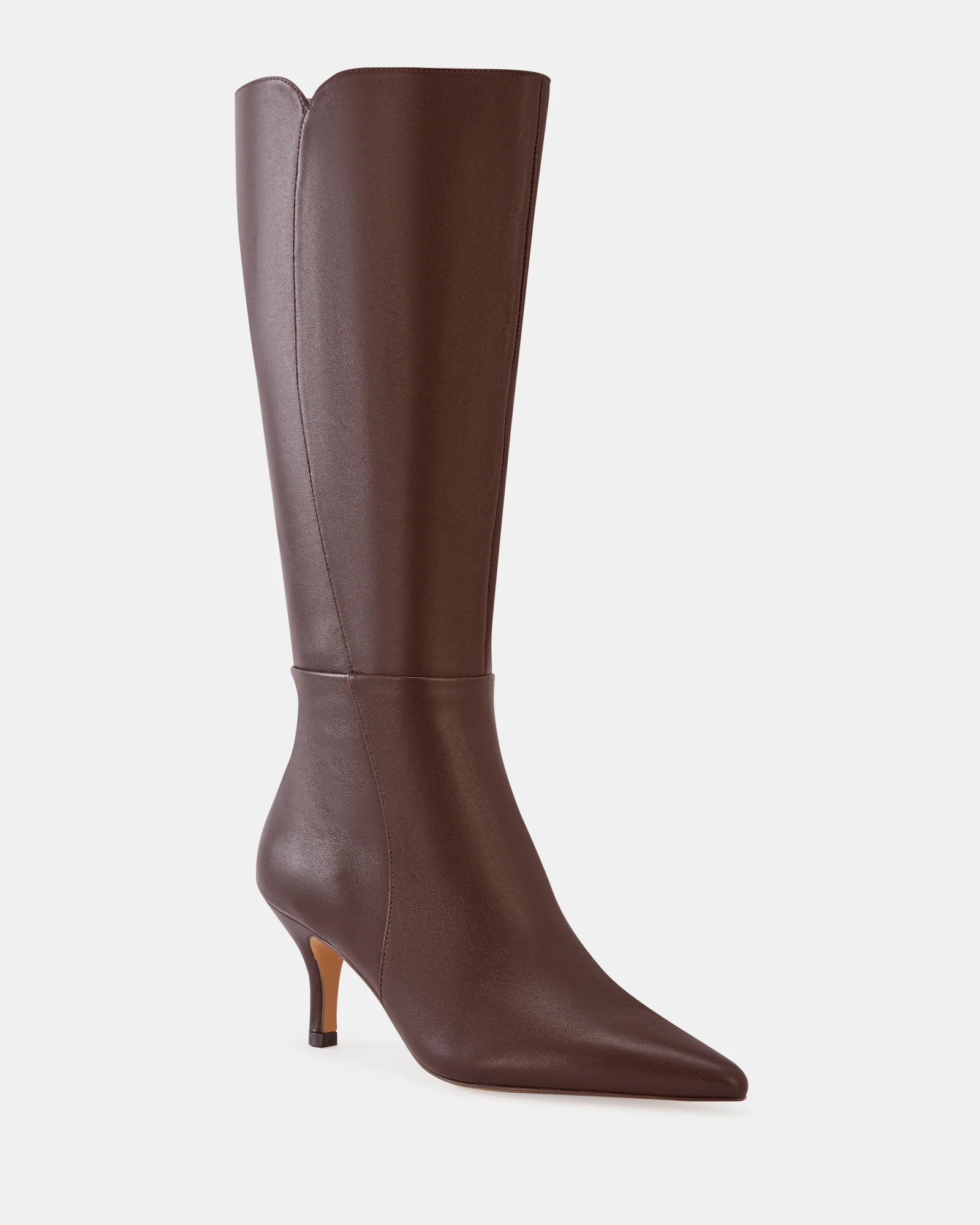 Tyra Dark Brown Leather Knee High Boot - Image 2