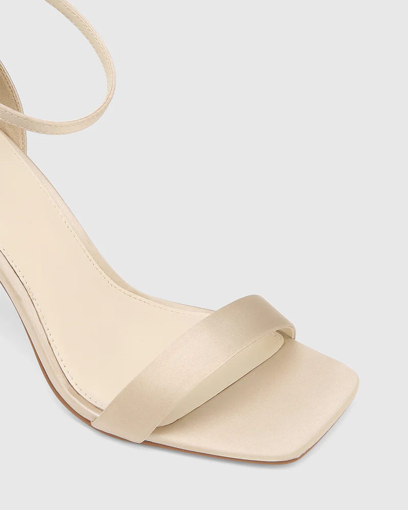 Yessica Champagne Recycled Satin Stiletto Heel - Image 3