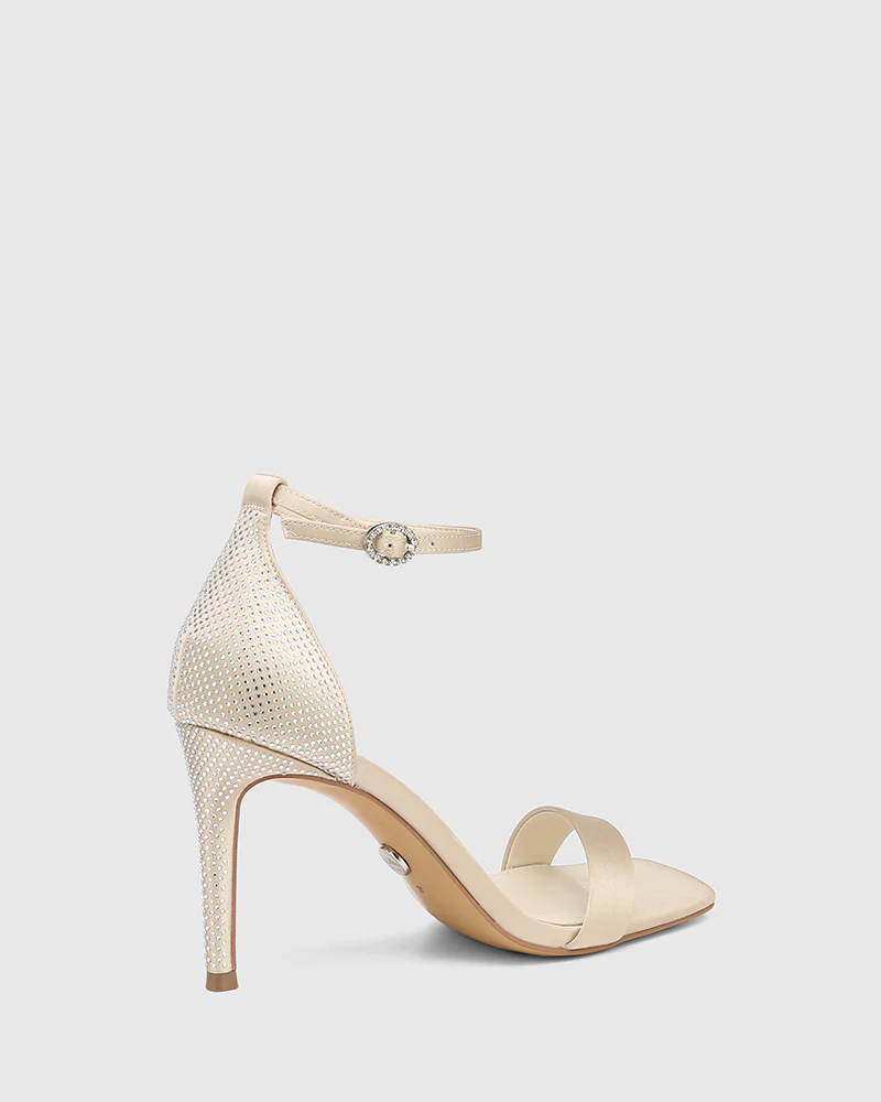Yessica Champagne Recycled Satin Stiletto Heel - Image 4