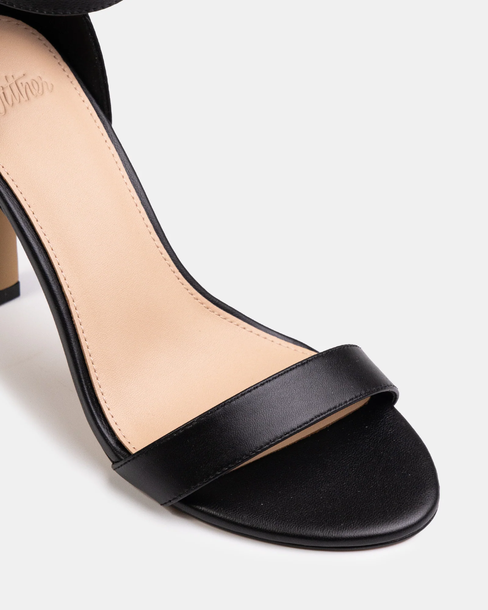 Zeze Black Leather Stiletto Heel - Image 3