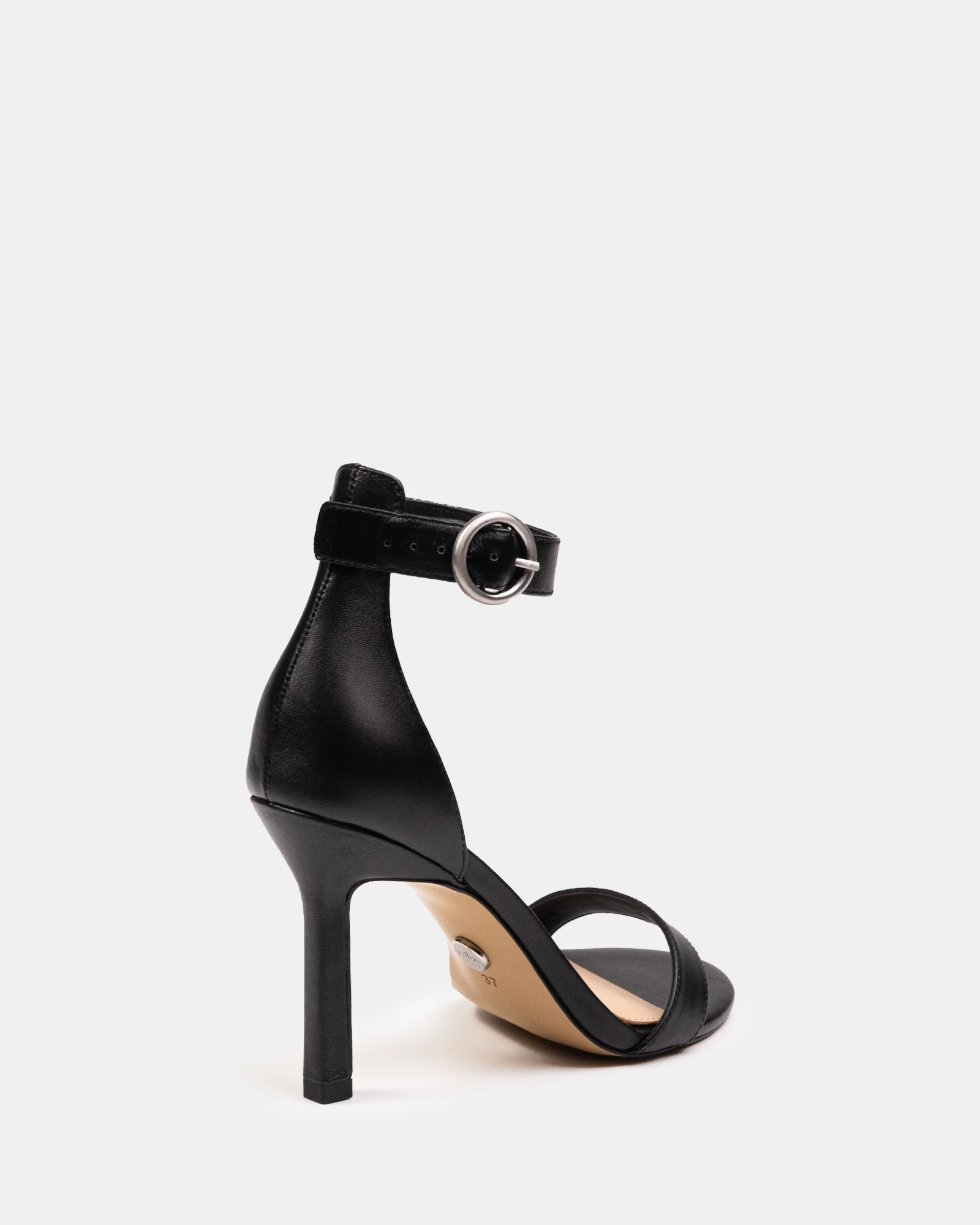 Zeze Black Leather Stiletto Heel - Image 4