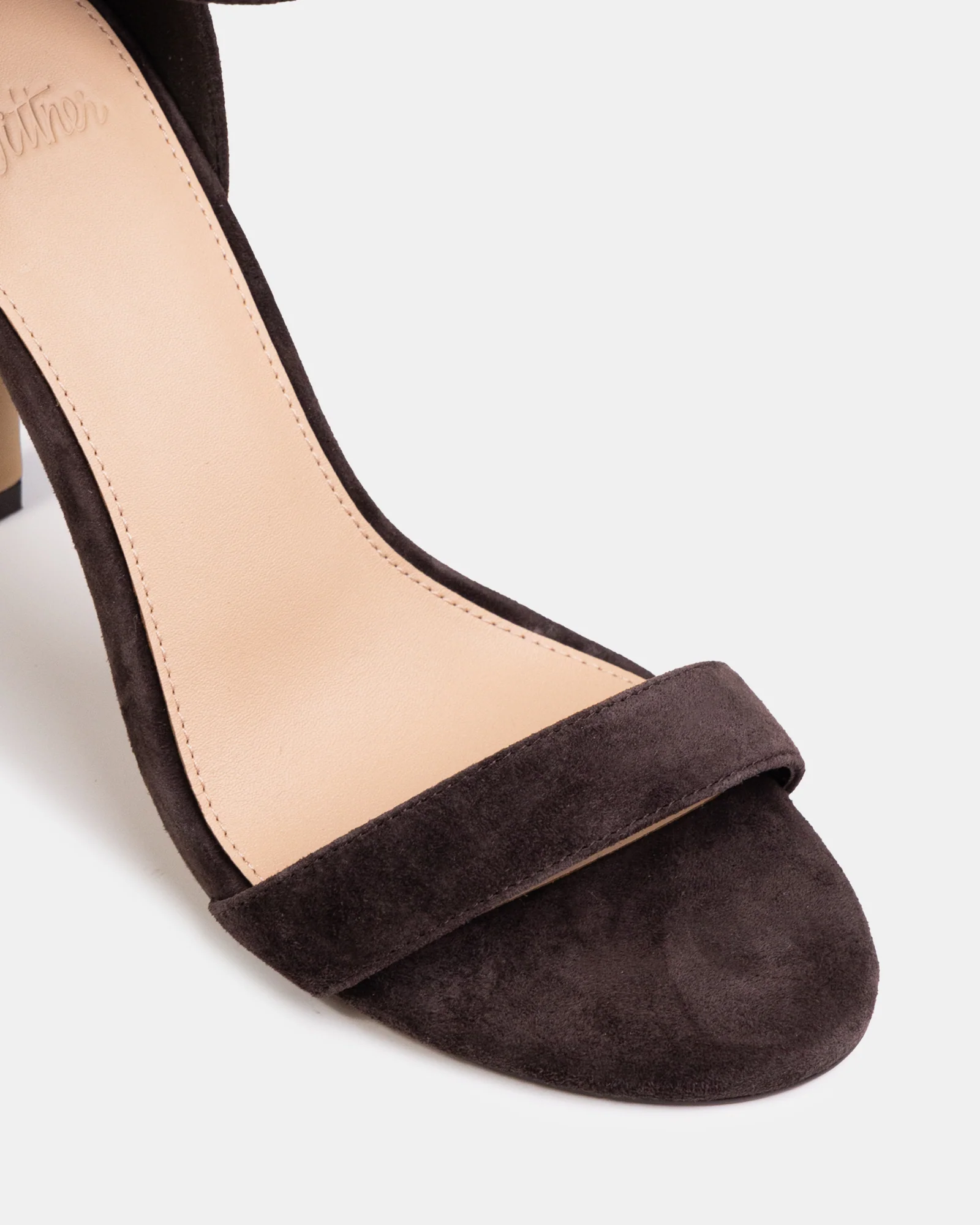 Zeze Ebony Suede Leather Stiletto Heel - Image 3