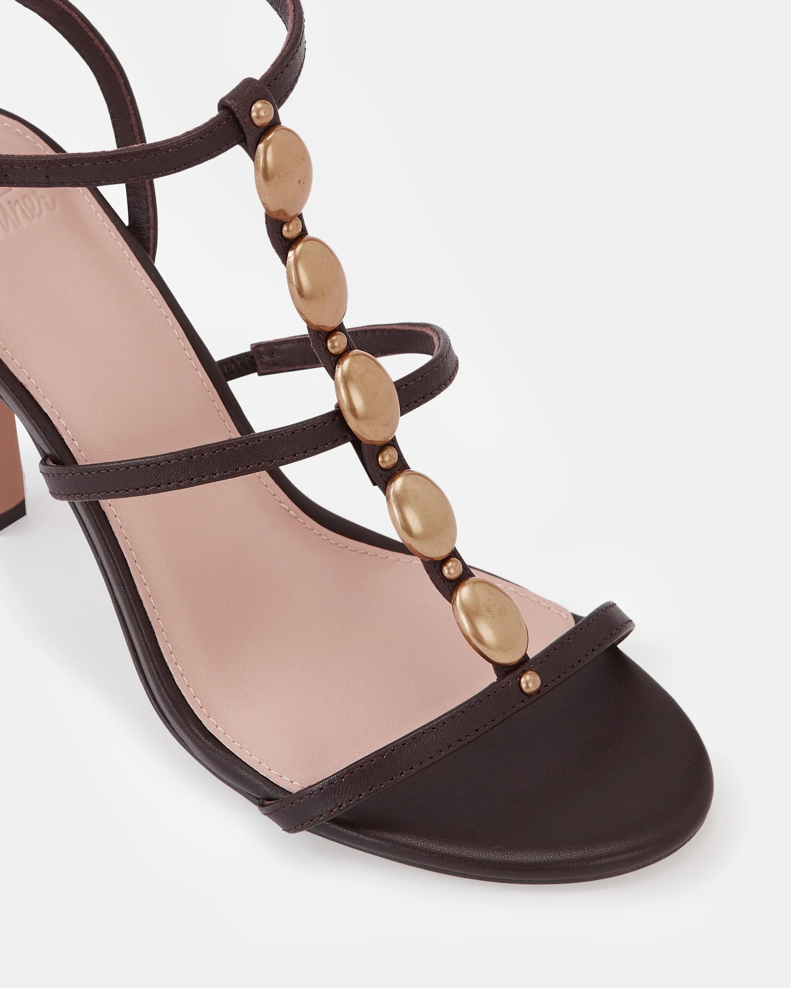 Zola Espresso Leather Stiletto Heel - Image 3
