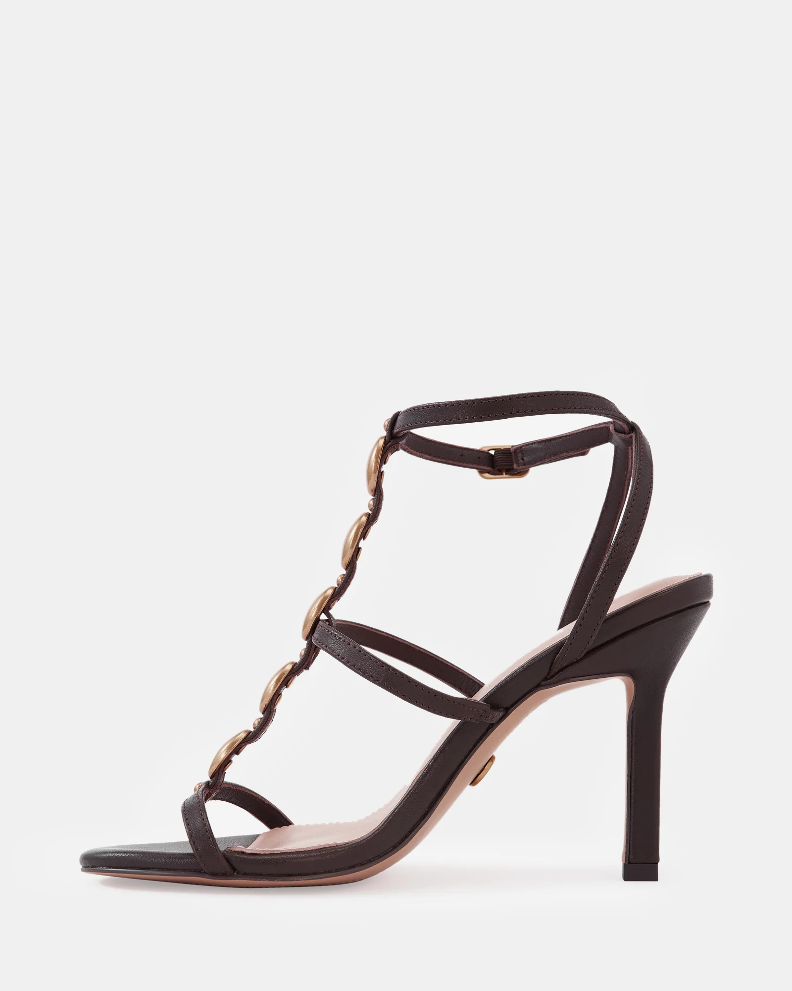 Zola Espresso Leather Stiletto Heel - Image 6