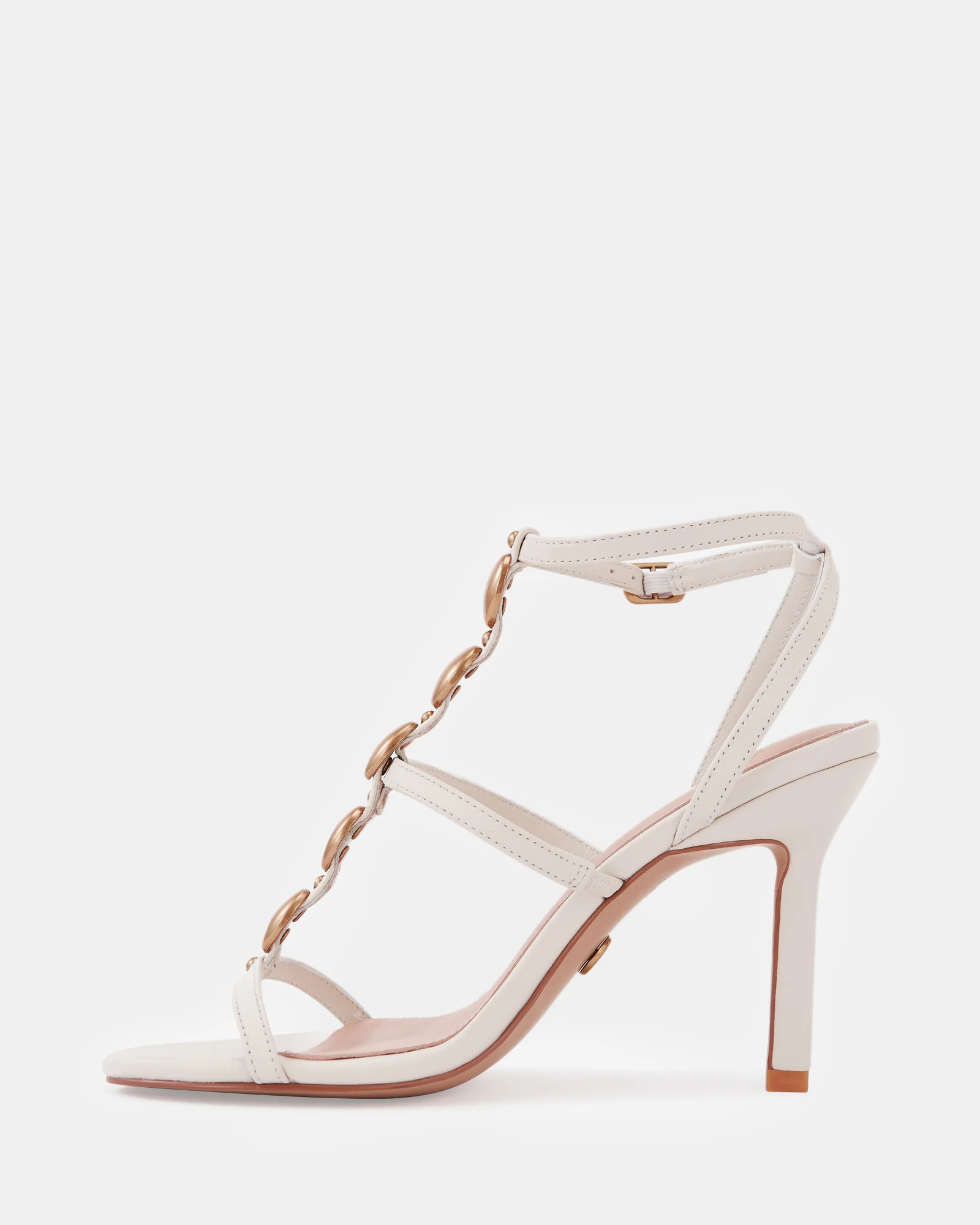 Zola Vintage Ivory Leather Stiletto Heel - Image 6